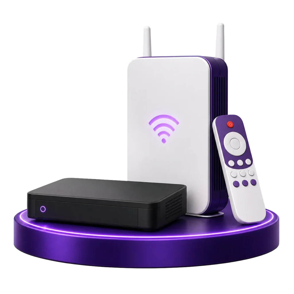 Digiturk abonelik başvurusu için gerekli olan uydu alıcısı, modem ve uzaktan kumanda seti