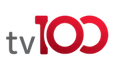tv100 kanal logosu kırmızı ve gri renkli modern tipografi tasarımı
