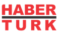 HaberTürk logosu kırmızı ve siyah renklerde, beyaz arka plan üzerinde yer alıyor