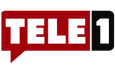 TELE1 televizyon kanalı logosu kırmızı zemin üzerinde beyaz harflerle